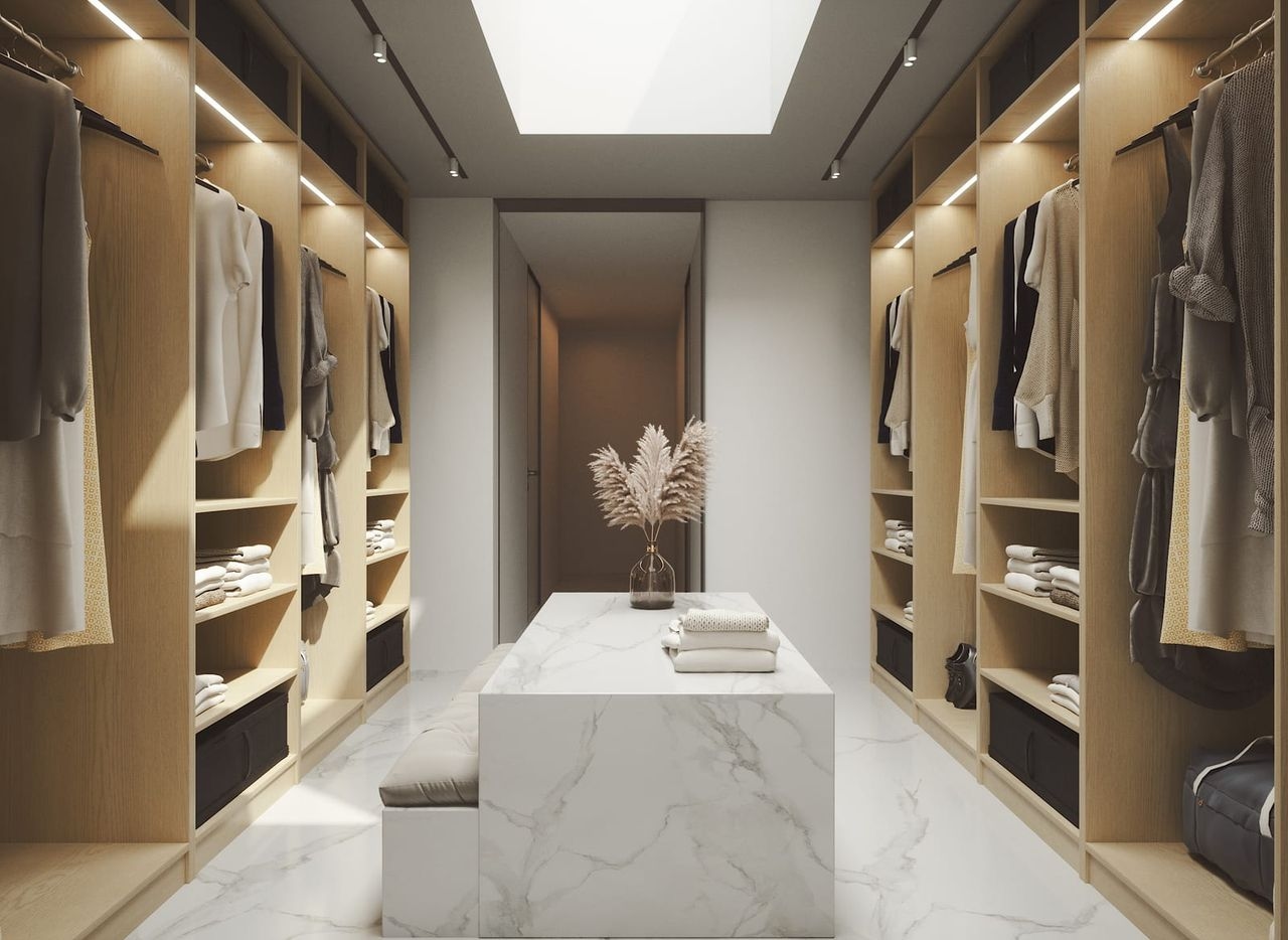Vestidor sofisticado